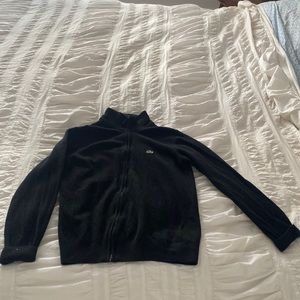 LACOSTE BLACK MENS WOOL ZIPUP